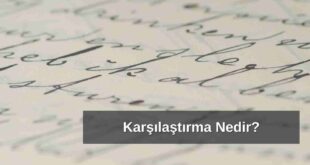 Karşılaştırma Nedir