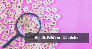 Eşitlik Bildiren Cümleler